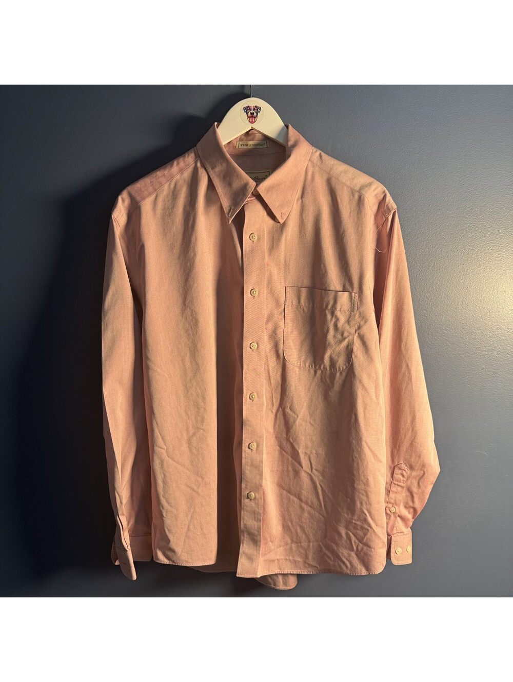 Eddie Bauer Y2K 2000s Pink Oxford Button Down Shirt Sz M Hong Kong